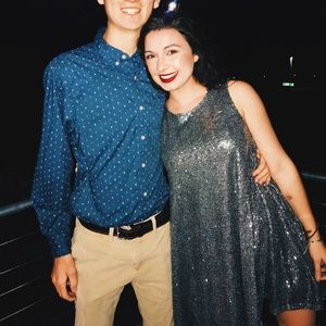 Sequined flowy dress